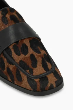 Lodi Mocassins|Calçado De Couro-Mocassins de couro com estampa animal Castanho