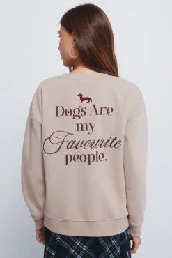 Springfield Sweatshirts-Moletom com capuz de cachorro- sweatshirt cru