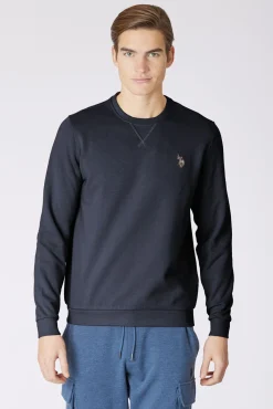 Us Polo Sweatshirts-Moletom com gola redonda Sweatshirt Azul