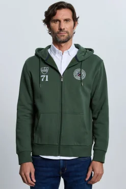 Valecuatro Sweatshirts-Moletom com sweatshirt e fecho-éclair Verde