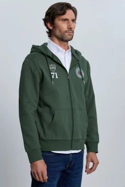 Valecuatro Sweatshirts-Moletom com sweatshirt e fecho-éclair Verde