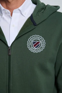 Valecuatro Sweatshirts-Moletom com sweatshirt e fecho-éclair Verde