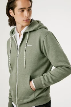 Pepe Jeans Sweatshirts-Moletom com Sweatshirt e zíper verde