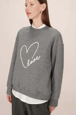 Grace & Mila Sweatshirts-Moletom oversized sweatshirt Cinzento