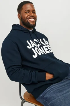 Jack & Jones PLUS Sweatshirts-Moletom Plus Sweatshirt regular fit azul