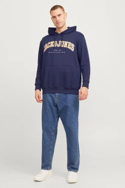 Jack & Jones PLUS Sweatshirts-Moletom Plus Sweatshirt regular fit azul