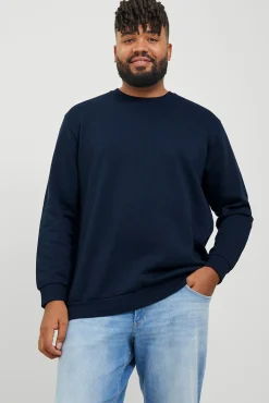 Jack & Jones PLUS Sweatshirts-Moletom Plus Sweatshirt regular fit azul