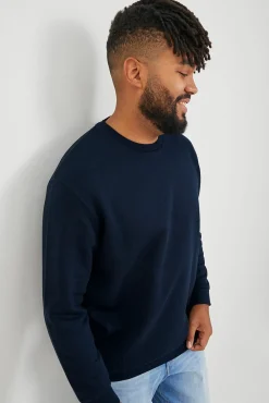 Jack & Jones PLUS Sweatshirts-Moletom Plus Sweatshirt regular fit azul