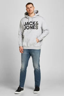 Jack & Jones PLUS Sweatshirts-Moletom Plus Sweatshirt regular fit cinzento