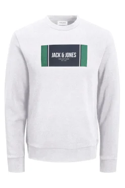 Jack & Jones PLUS Sweatshirts-Moletom Plus sweatshirt regular fit branco