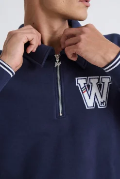 Williot Sweatshirts-Moletom Polo Marinho com Sweatshirt Azul