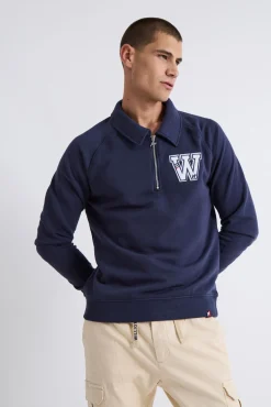 Williot Sweatshirts-Moletom Polo Marinho com Sweatshirt Azul