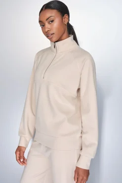 Dash and Stars Sweatshirts-Moletom sweatshirt com gola cru