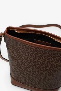 Cortefiel Malas-Monograma de balde Castanho