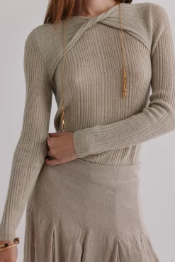 Hoss Intropia T-Shirts-Nabila. Top com detalhe de nó Verde