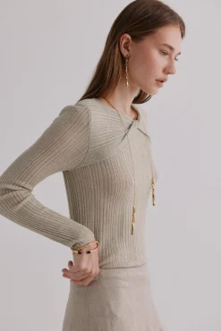 Hoss Intropia T-Shirts-Nabila. Top com detalhe de nó Verde