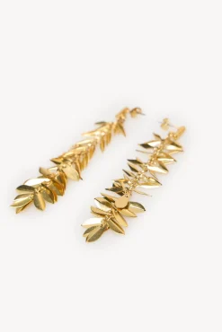 Hoss Intropia Joalharia E Bijuteria-Nabis. Brincos folhas Dourado