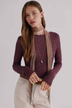 Hoss Intropia T-Shirts-Nadine. Riscas estampado listrada Roxo