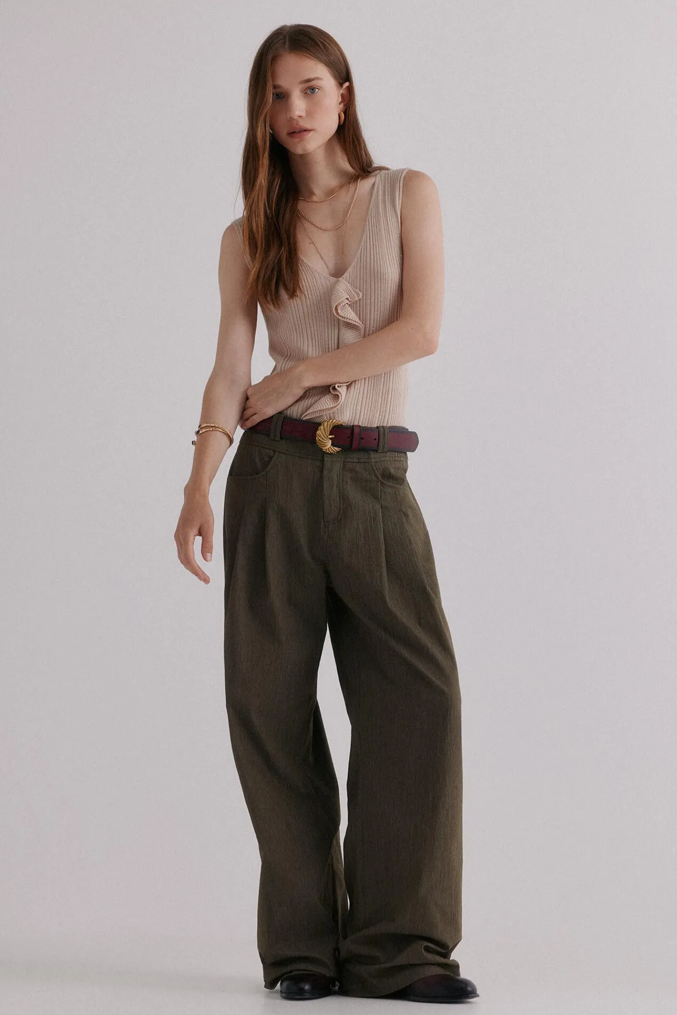 Hoss Intropia T-Shirts-Nahia. Top com folho Beige