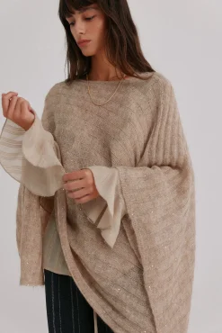 Hoss Intropia Sobretudos-Näelle. Capa de malha Beige