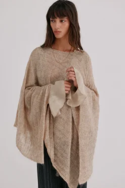 Hoss Intropia Sobretudos-Näelle. Capa de malha Beige