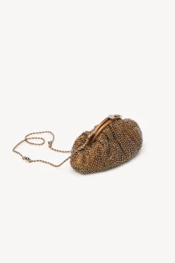Hoss Intropia Malas-Nelsa. Bolsa mala clutch com miçangas Dourado