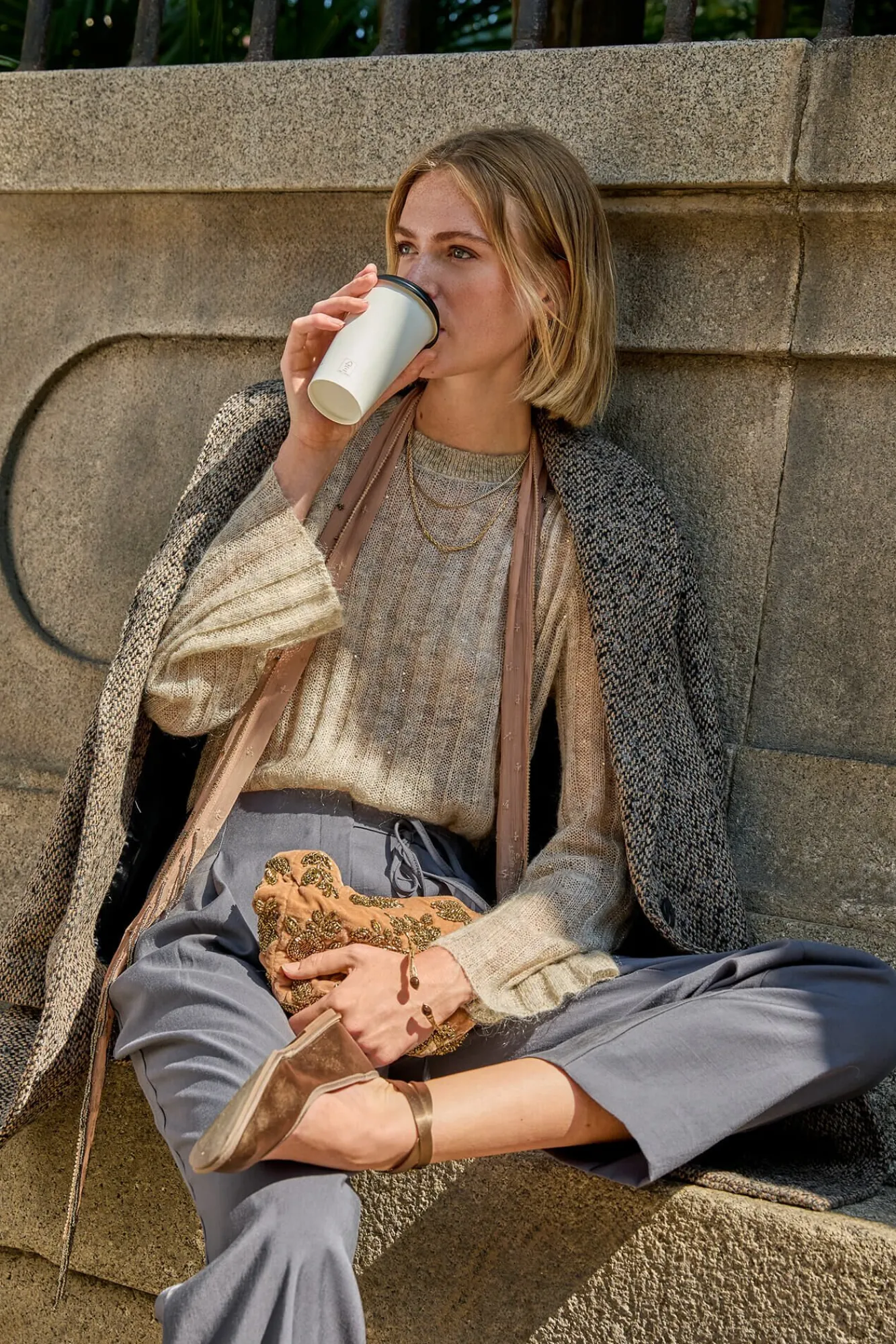 Hoss Intropia Camisolas-Neus. Camisola de gola redonda Cinzento