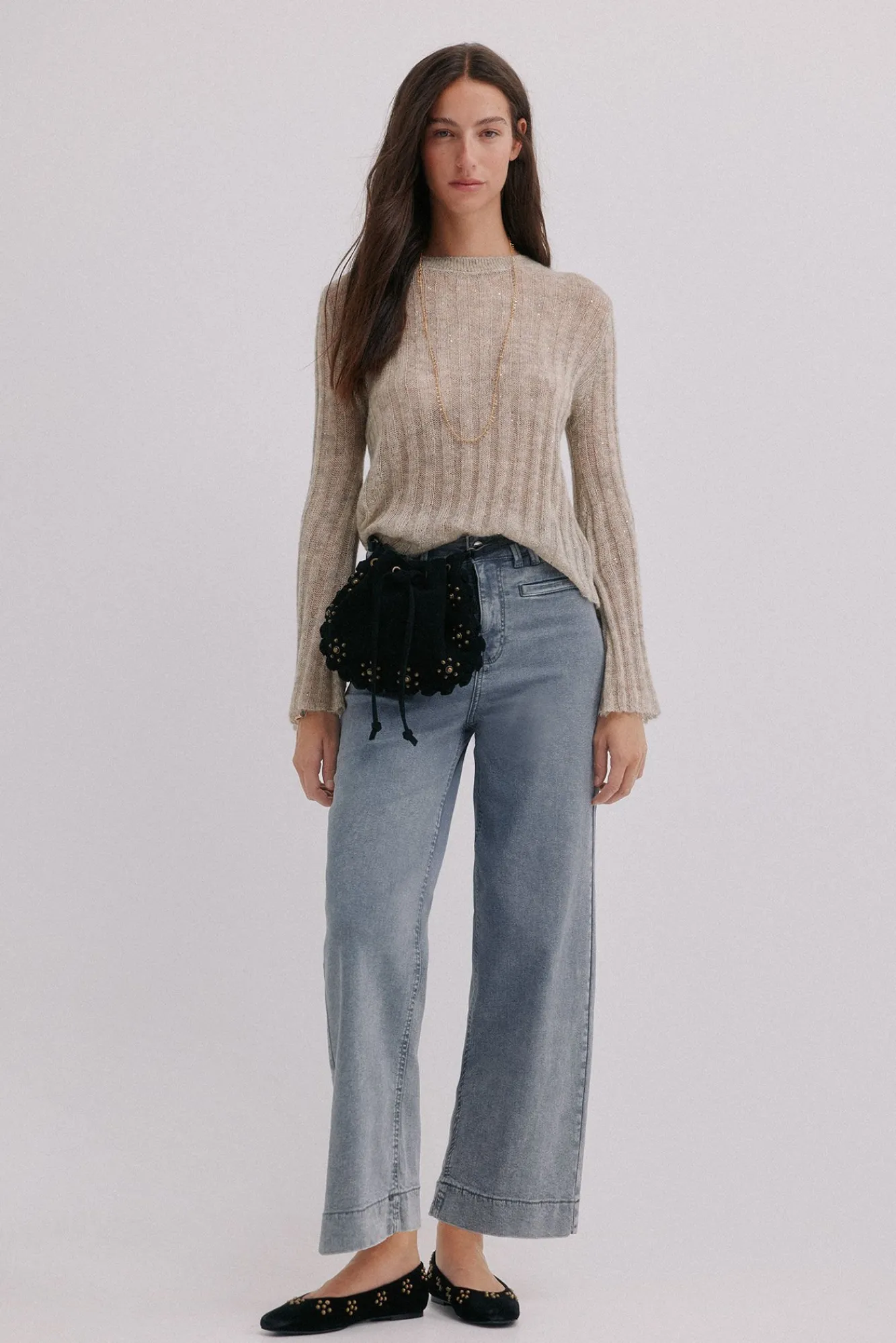 Hoss Intropia Camisolas-Neus. Camisola de gola redonda Cinzento