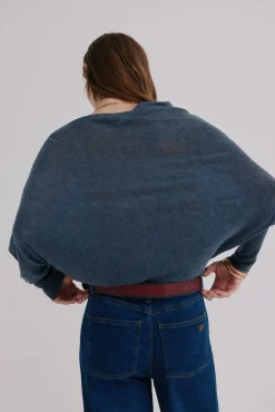 Hoss Intropia Camisolas-Nica. Camisola com decote assimétrico Azul