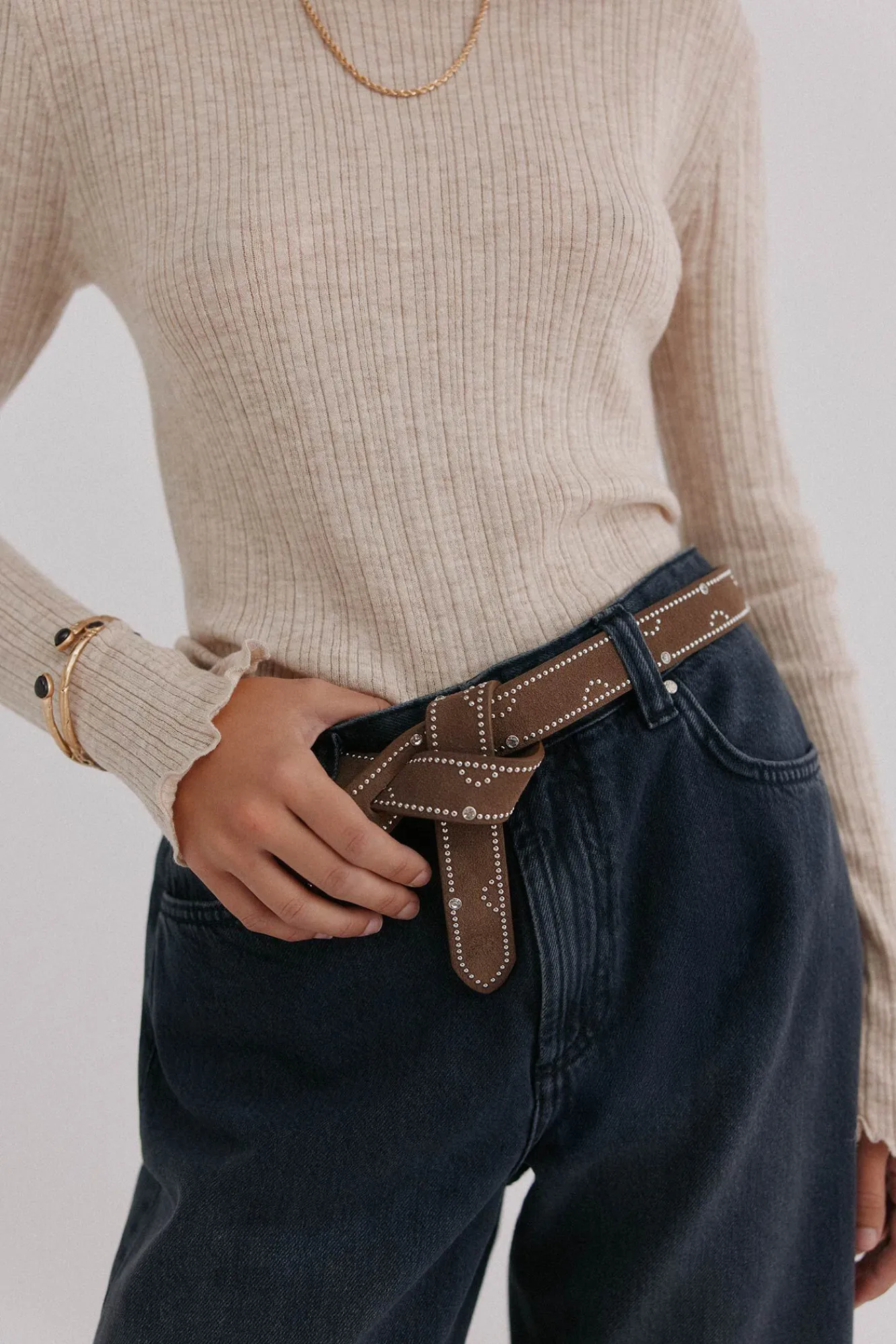 Hoss Intropia T-Shirts-Nidia. Top com detalhe de ondas Ecru