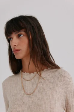 Hoss Intropia T-Shirts-Nidia. Top com detalhe de ondas Ecru