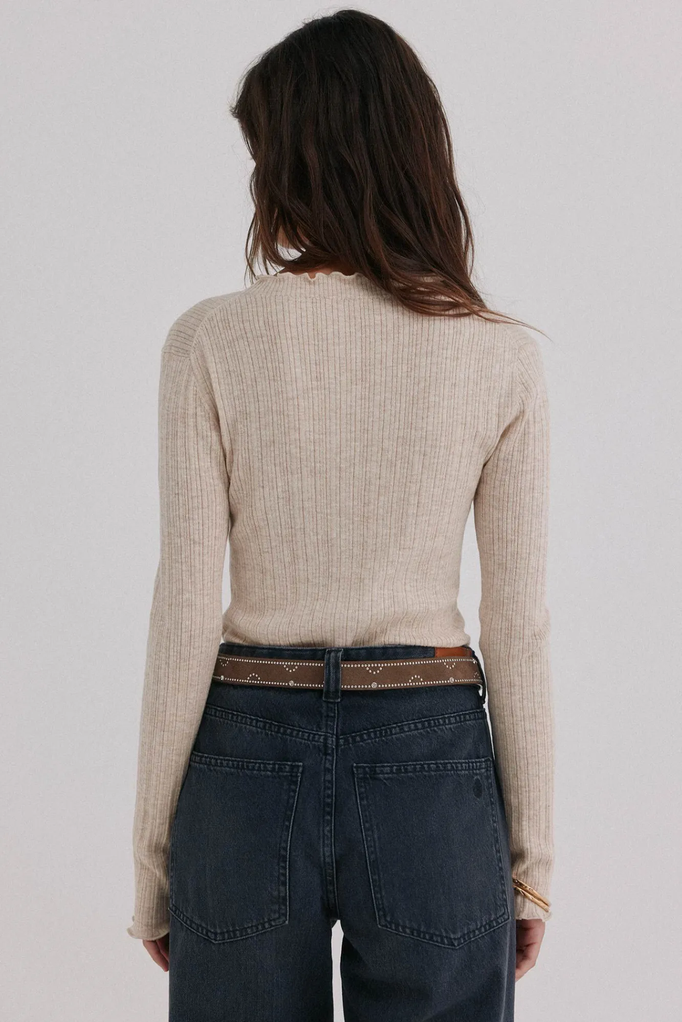 Hoss Intropia T-Shirts-Nidia. Top com detalhe de ondas Ecru