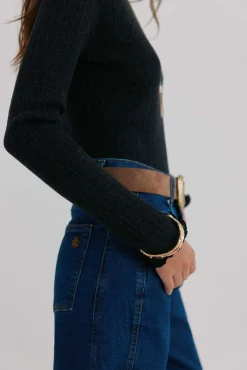 Hoss Intropia T-Shirts-Nidia. Top com detalhe de ondas Cinzento