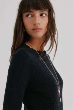 Hoss Intropia T-Shirts-Nidia. Top com detalhe de ondas Cinzento