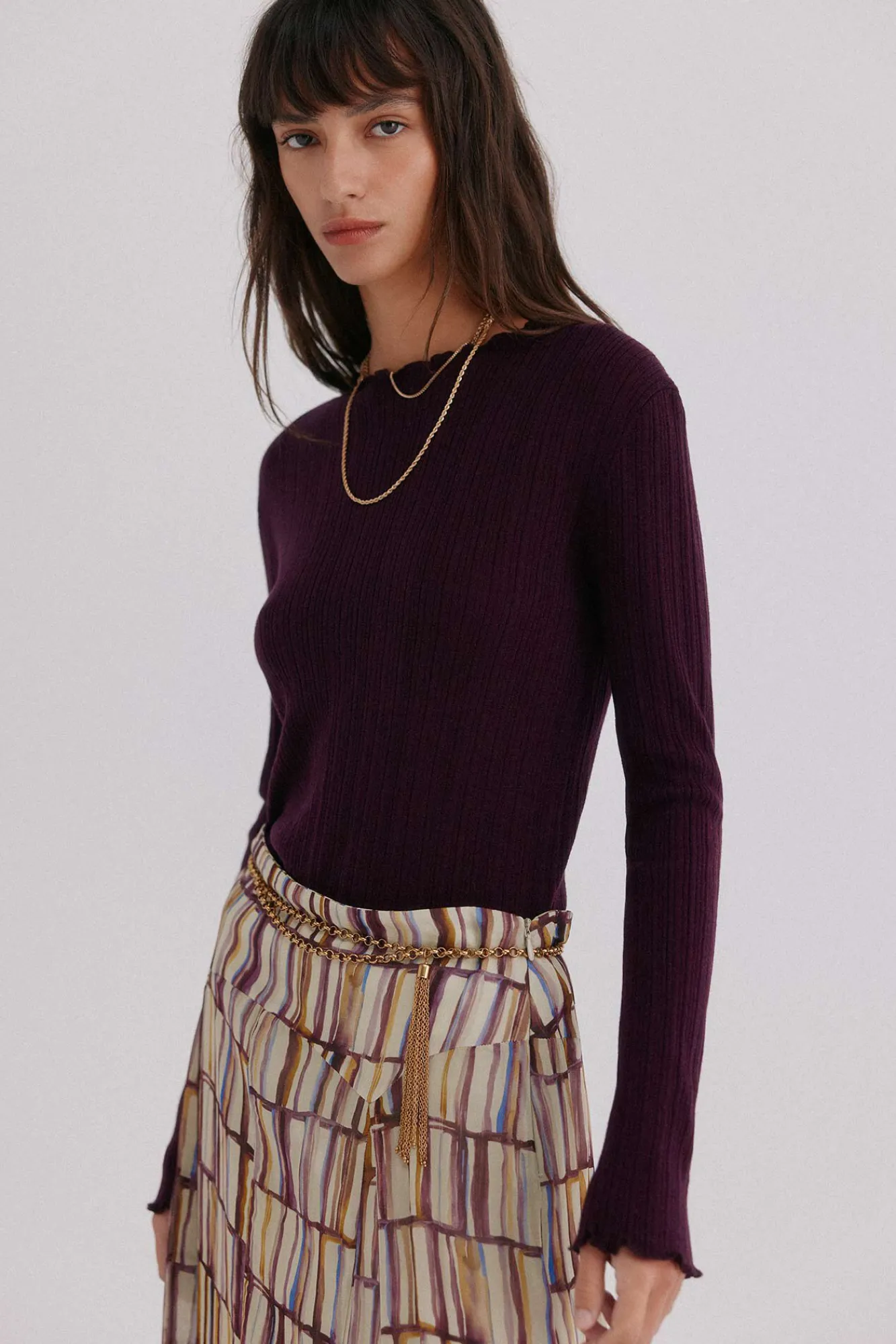 Hoss Intropia T-Shirts-Nidia. Top com detalhe de ondas Granada