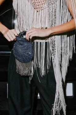 Hoss Intropia Malas-Norma. Bolsa de veludo com veludo Azul