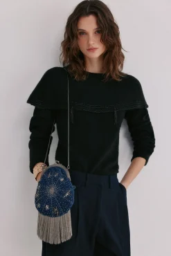 Hoss Intropia Malas-Norma. Bolsa de veludo com veludo Azul