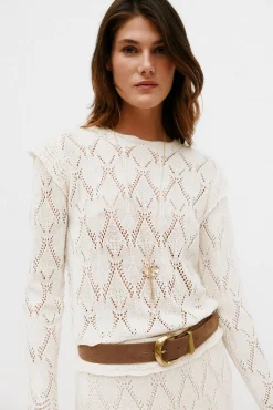 Hoss Intropia T-Shirts|Blusas-Nuria. Top de manga comprida Beige