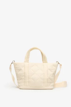 Cortefiel Malas-Nylon acolchoado porque Ecru