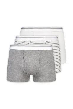 Cortefiel Roupa Interior-Pack 3 boxers malha Cinzento