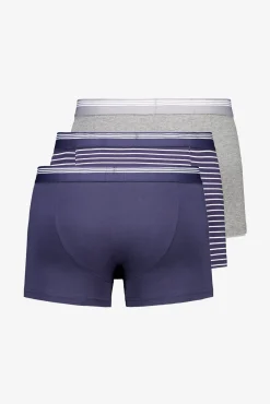 Cortefiel Roupa Interior-Pack 3 boxers malha Azul