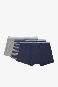 Cortefiel Roupa Interior-Pack 3 boxers malha Azul