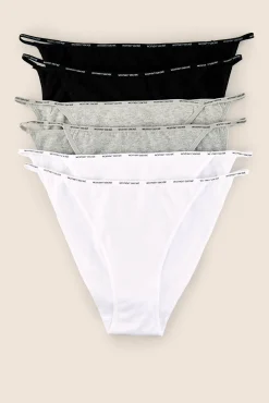 Women'secret Roupa Interior-Pack 6 cuequinhas clássicas com fita algodão orgânico estampado