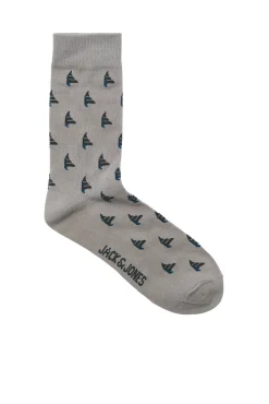 Jack & Jones Meias-Pack 3 meias cinzento