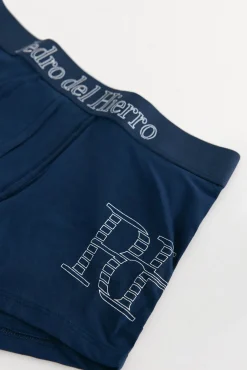 Pedro del Hierro Roupa Interior-Pack de 2 boxers em malha Azul