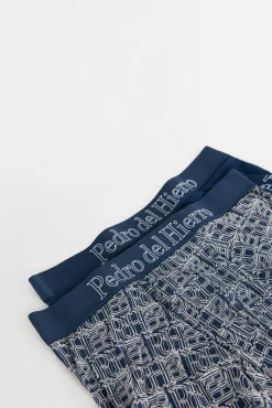 Pedro del Hierro Roupa Interior-Pack de 2 boxers em malha Azul