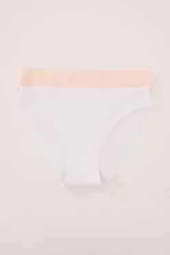 Women'secret Roupa Interior-Pack de 2 cuecas clássicas de algodão branco