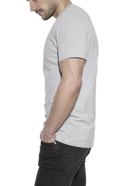 Bread & Boxers T-Shirts-Pack de 2 gola caixa redonda em algodão orgânico melange cinzento