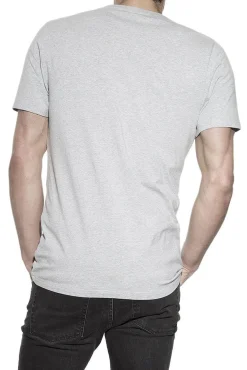 Bread & Boxers T-Shirts-Pack de 2 gola caixa redonda em algodão orgânico melange cinzento