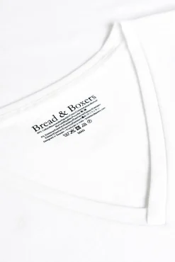 Bread & Boxers T-Shirts-Pack de 2 t-shirts elásticas brancas com gola em bico branco